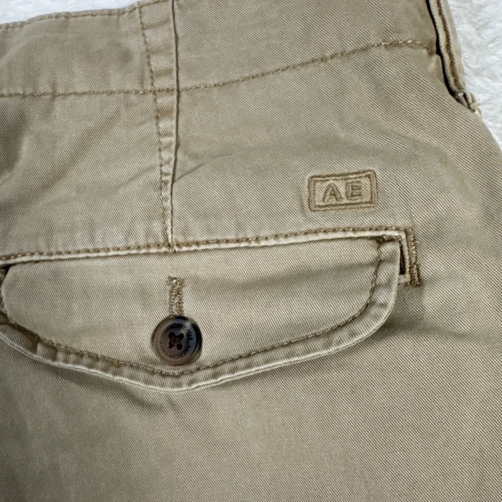 American Eagle Shorts Mens 30 Khaki Classic‎ NE(X)T Level Flex Casual Tan Cotton